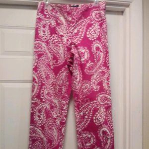 Ralph Lauren Pink Paisley Pant Size 4
